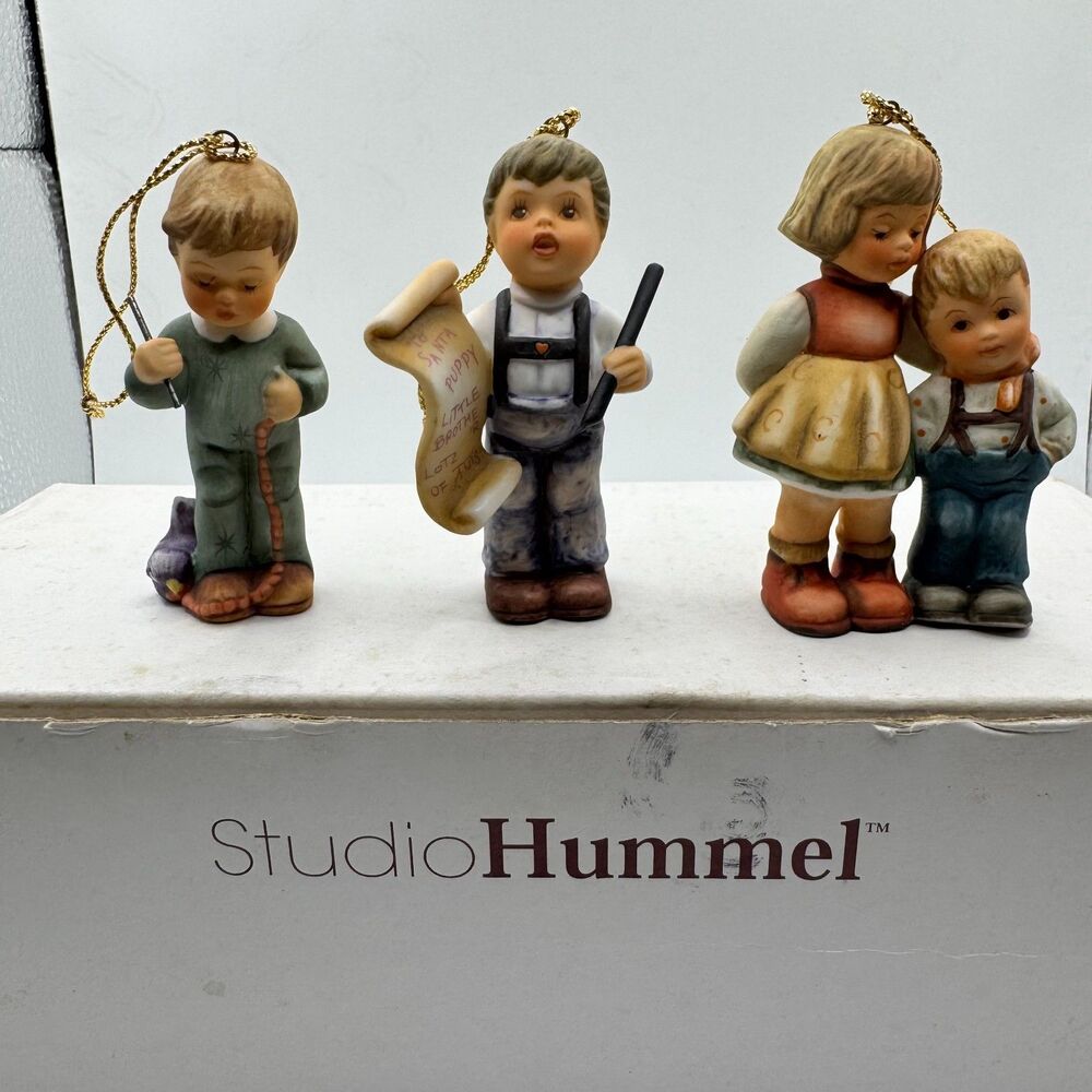 Studio Hummel Set 4 Christmas Ornaments Berta Hummel Goebel Ashton-Drake COA